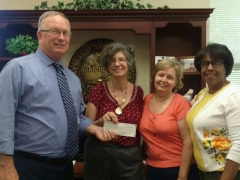 Healing Broken Vessels – Pictured:  Mayor Philip Craighead, Patti Head, Diana Solorzano, & Executive Director Diantha McLeod