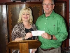 Kiwanis Club – Pictured:  President Medana Hemontolor and Mayor Philip Craighead