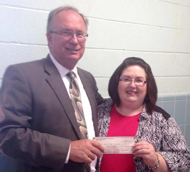 Lebanon Special School District Backpack Program  – Pictured:   Mayor Philip Craighead & Director Beth Petty