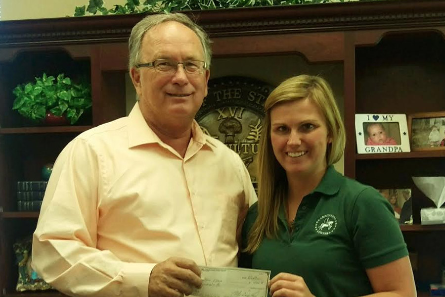 Southern STARRS – Pictured:  Mayor Philip Craighead & Therapeutic Riding Program Director Lauran Douglass